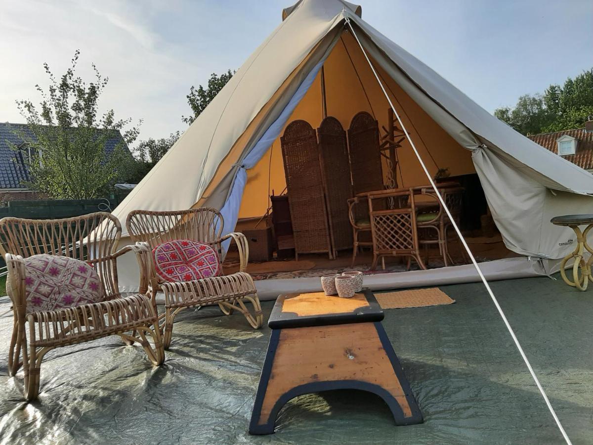 Glamping De Vrije Wind, Tentverhuur Houwerzijl Exterior foto